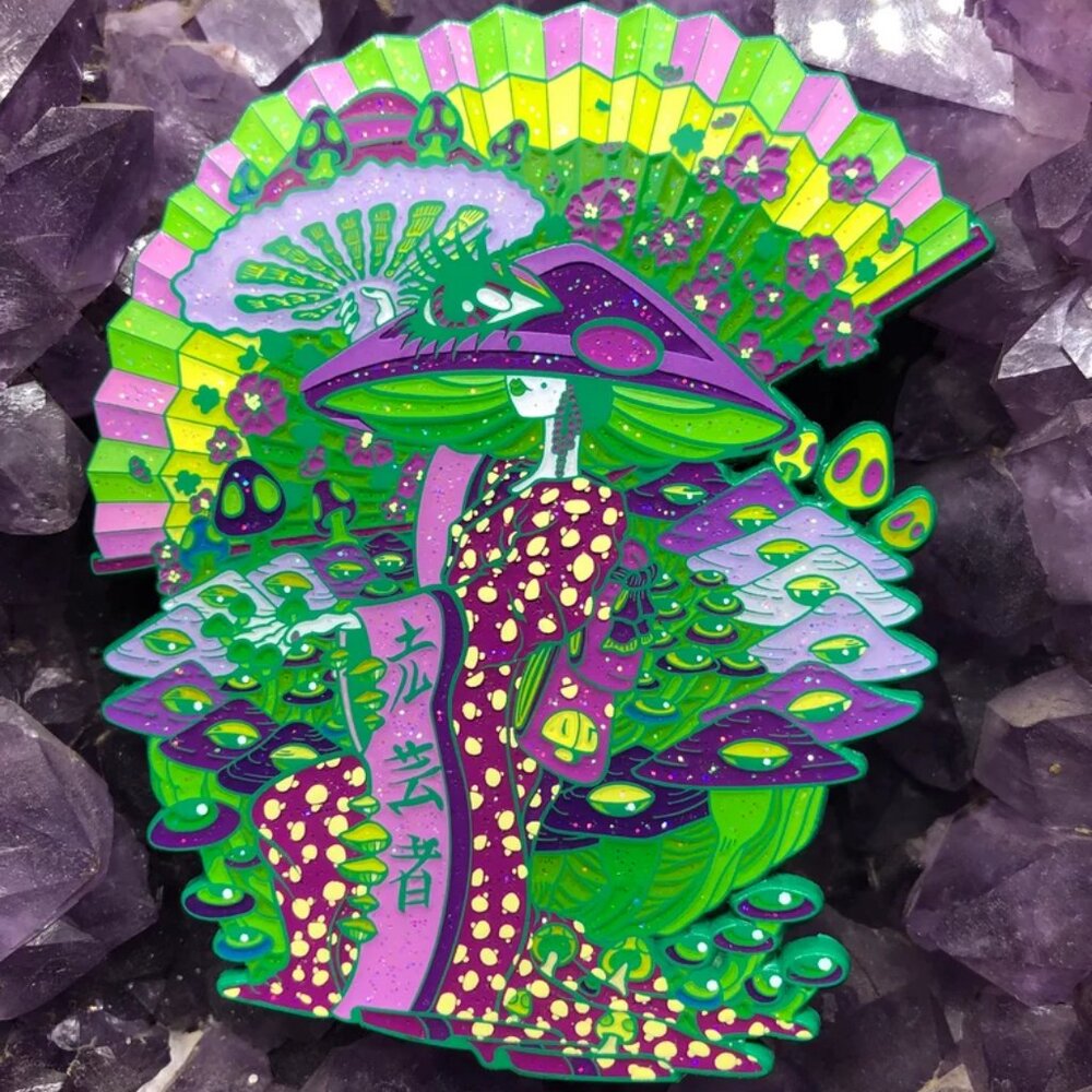 New Age Original Artwork - Pins - Midori Geisha Girl